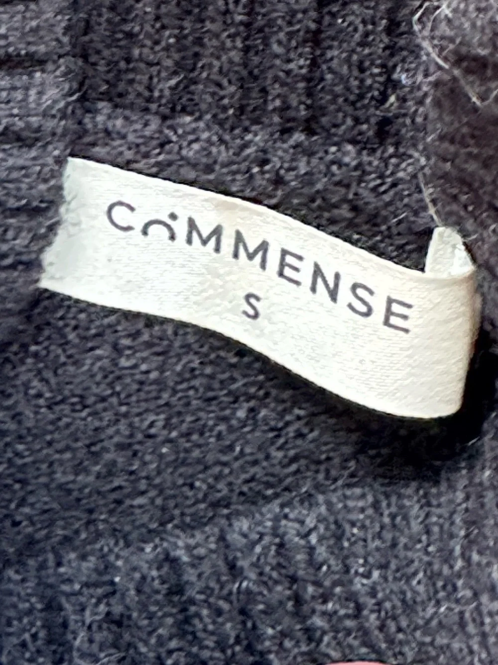 Commense Knit Turtleneck Side Slit Sweater Black Small
